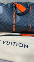 Louis Vuitton Damier Cobalt Race Keepall Bandoulière 55