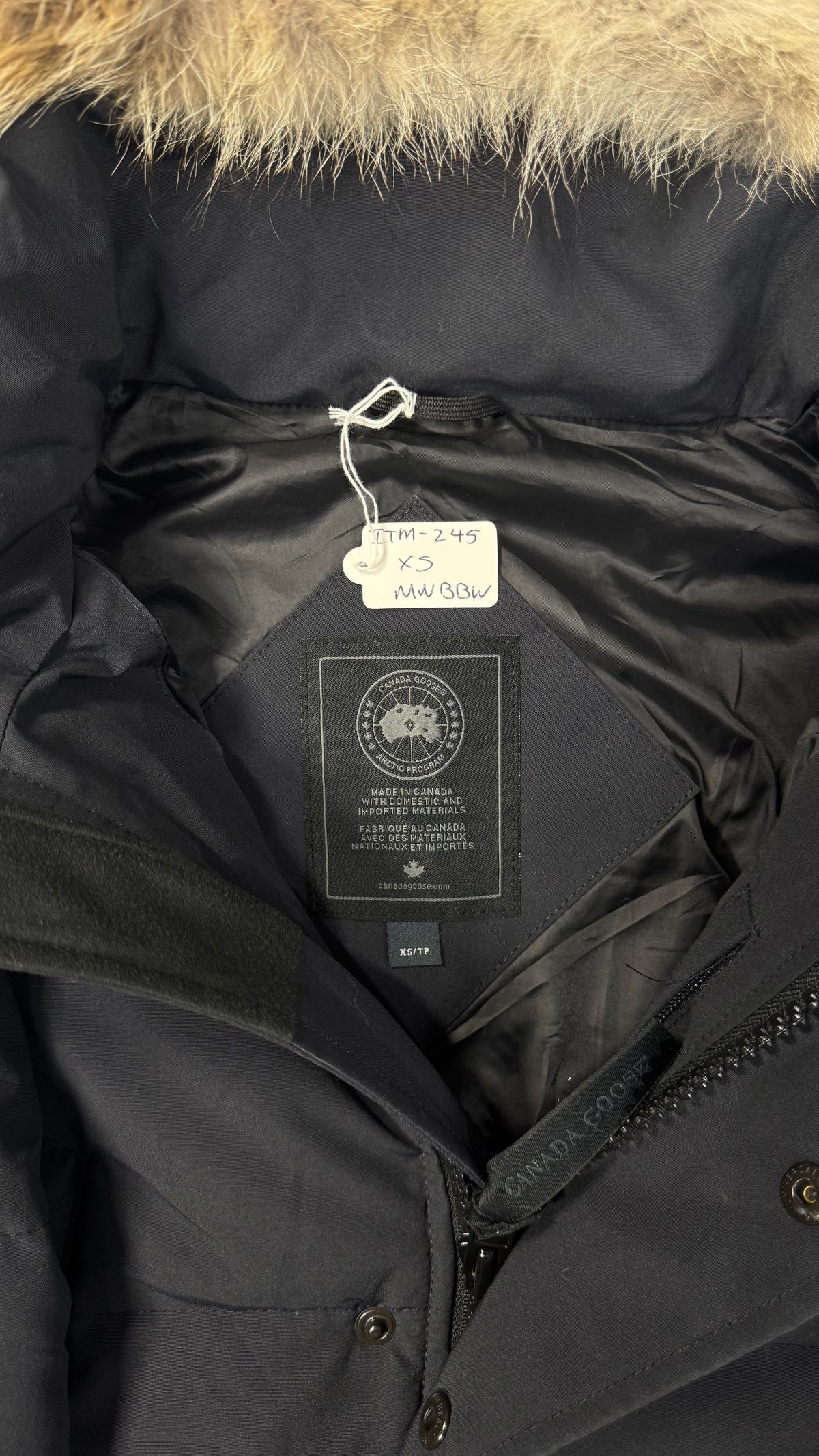 Canada Goose Marine Navy Black Badge Wyndham Parka