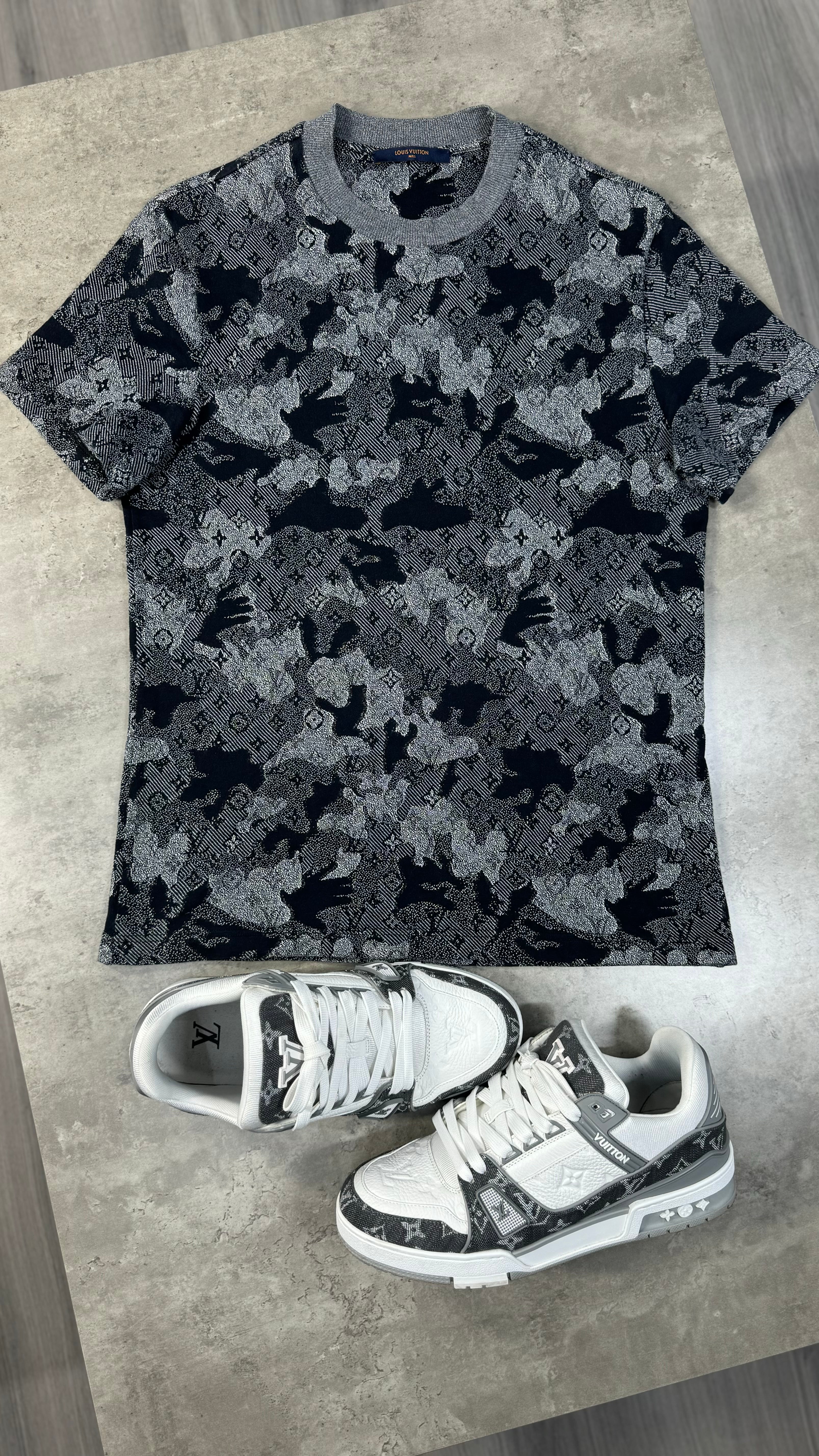 Louis Vuitton Grey Camo Monogram T-shirt