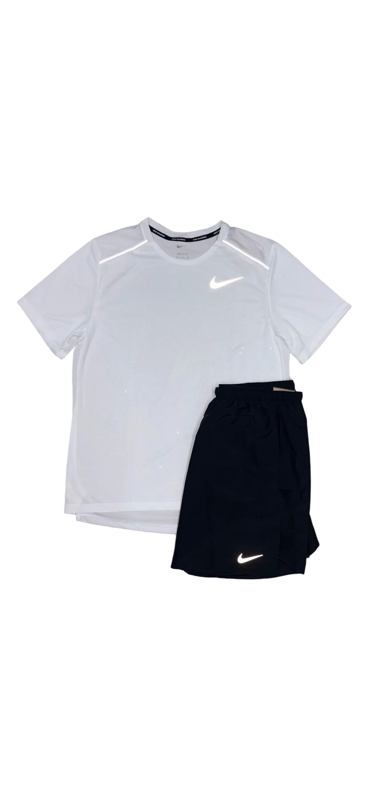 Nike White T-shirt With Black Shorts Set