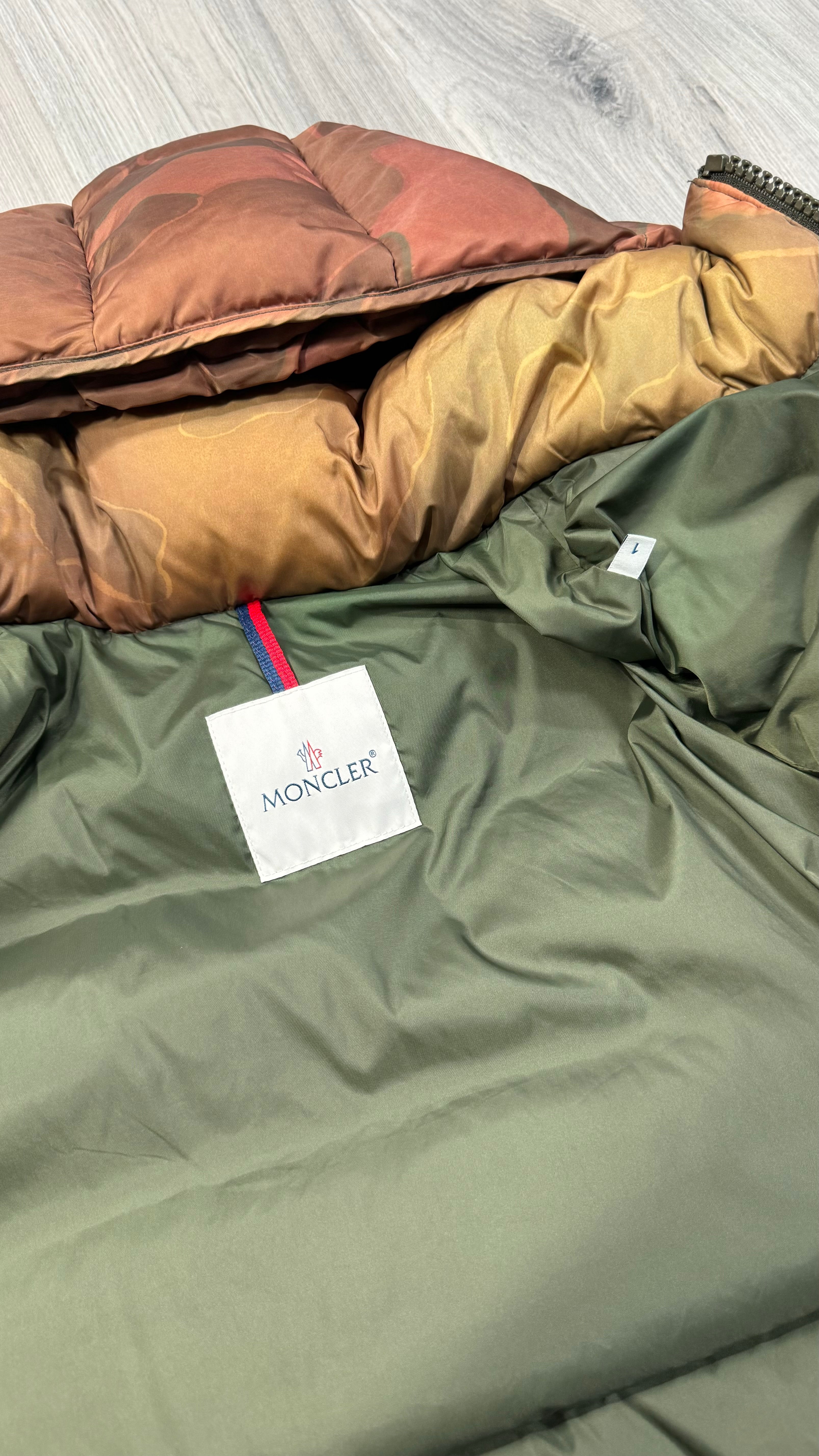 Moncler Tan / Organe Maya Short Down Jacket