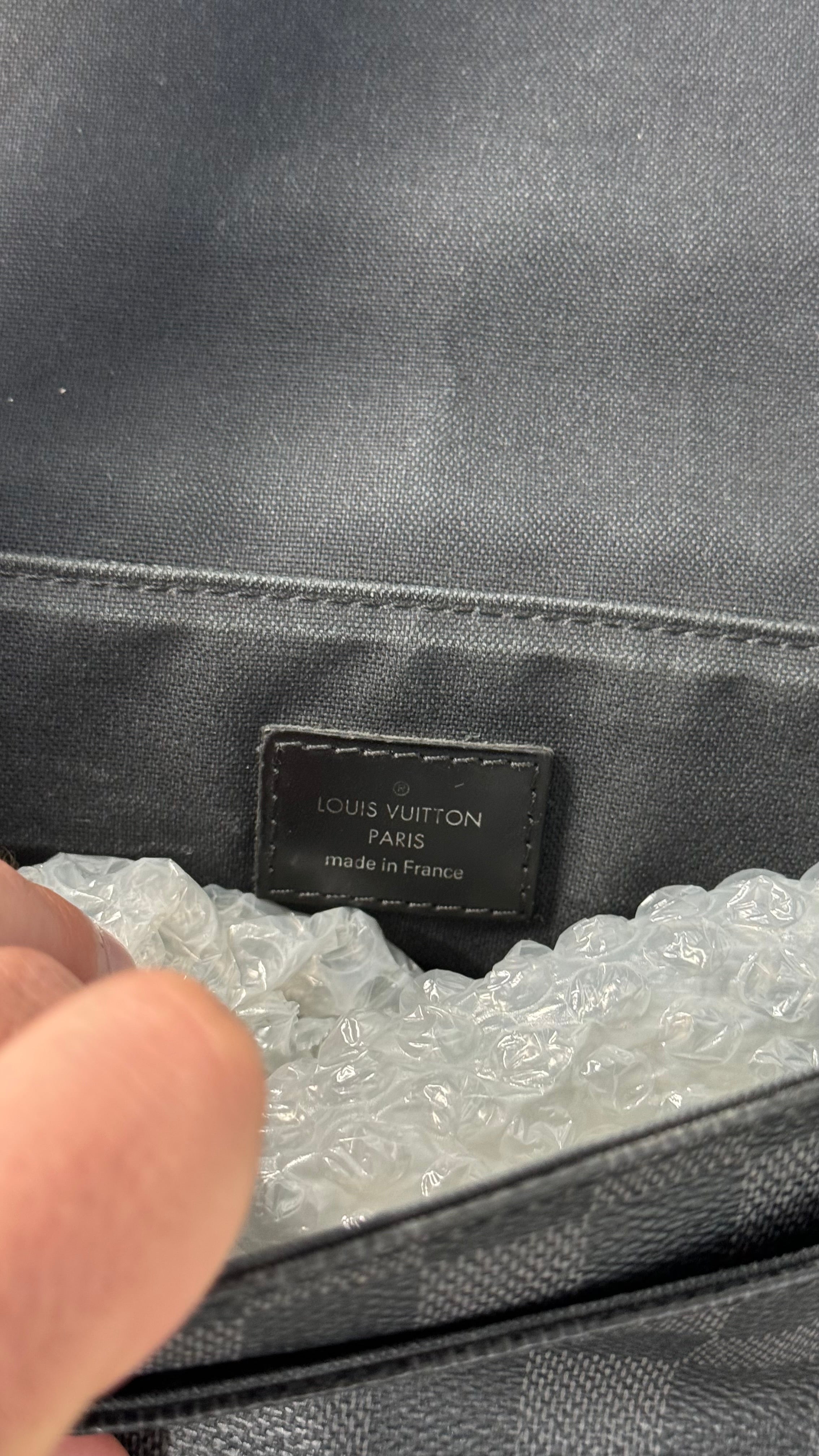 Louis Vuitton Black Damier PM messenger bag