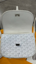 Goyard Belvedere PM Messenger Bag In White With Card Holder