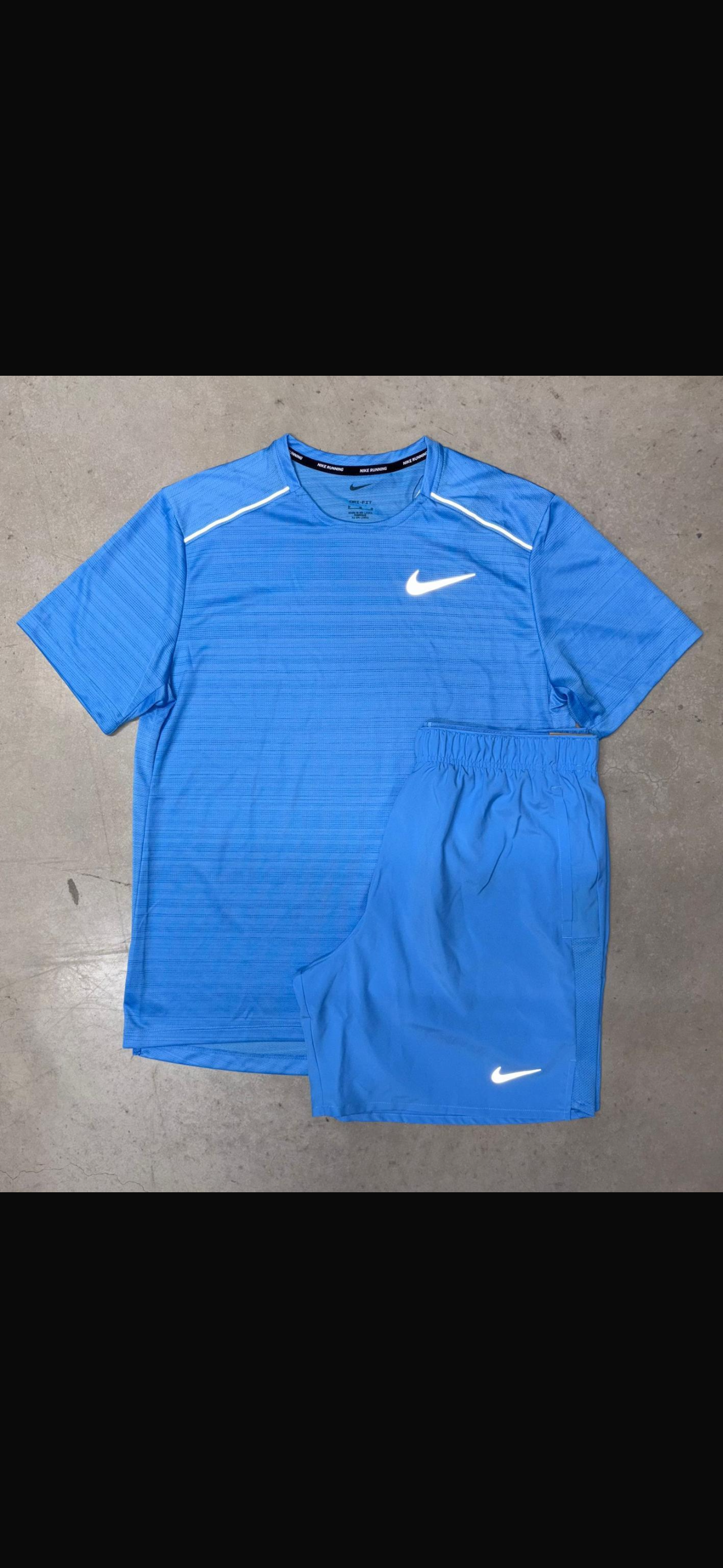 Nike Miler Uni Blue T-shirt and shorts set