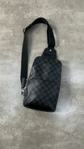 Louis Vuitton Black Sling Bag In Damier Graphite Coated Canvas