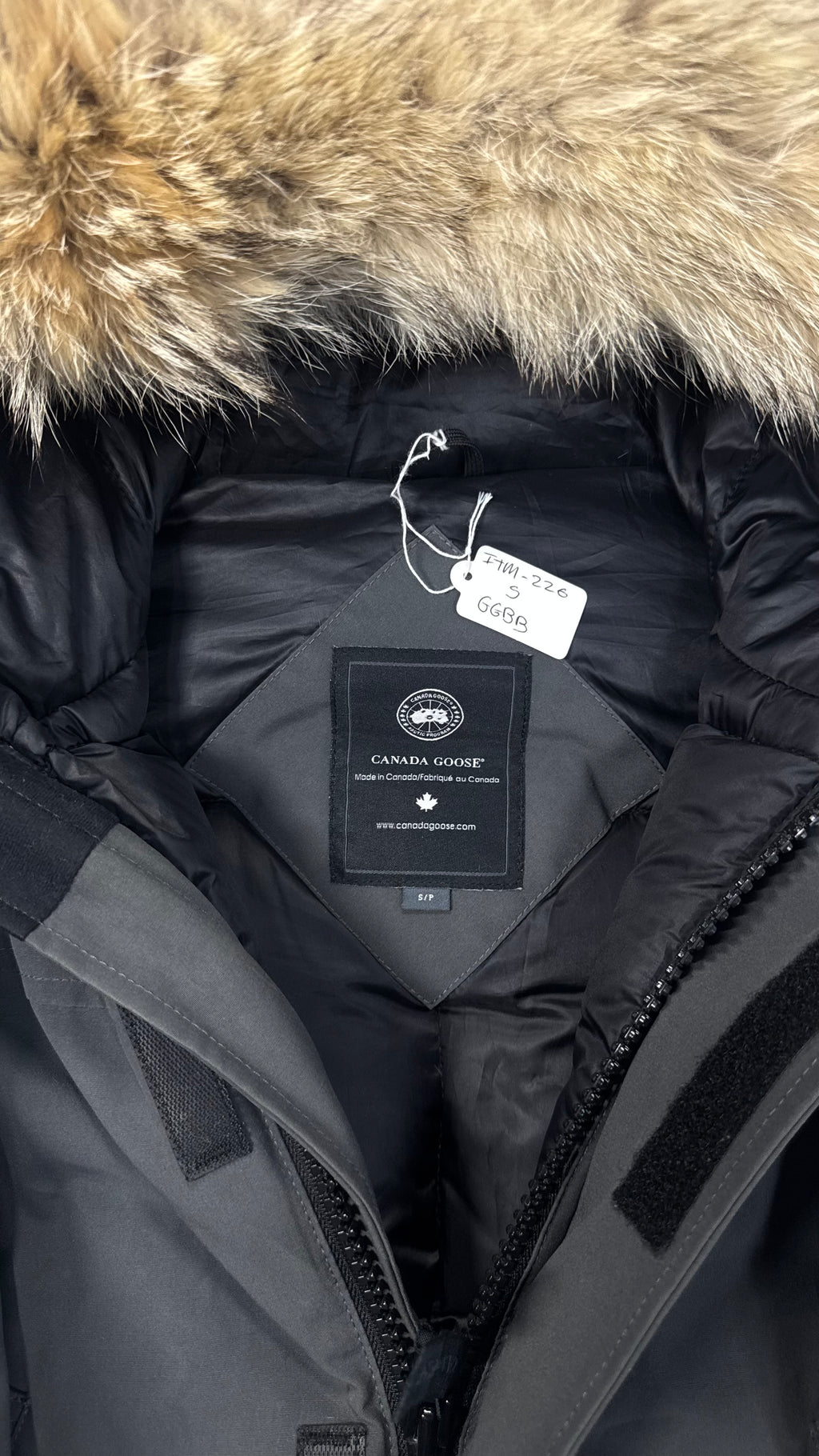 Canada Goose Graphite Grey Black Badge Langford Parka