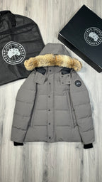 Canada Goose Coastal Grey Black Badge Wyndham Parka