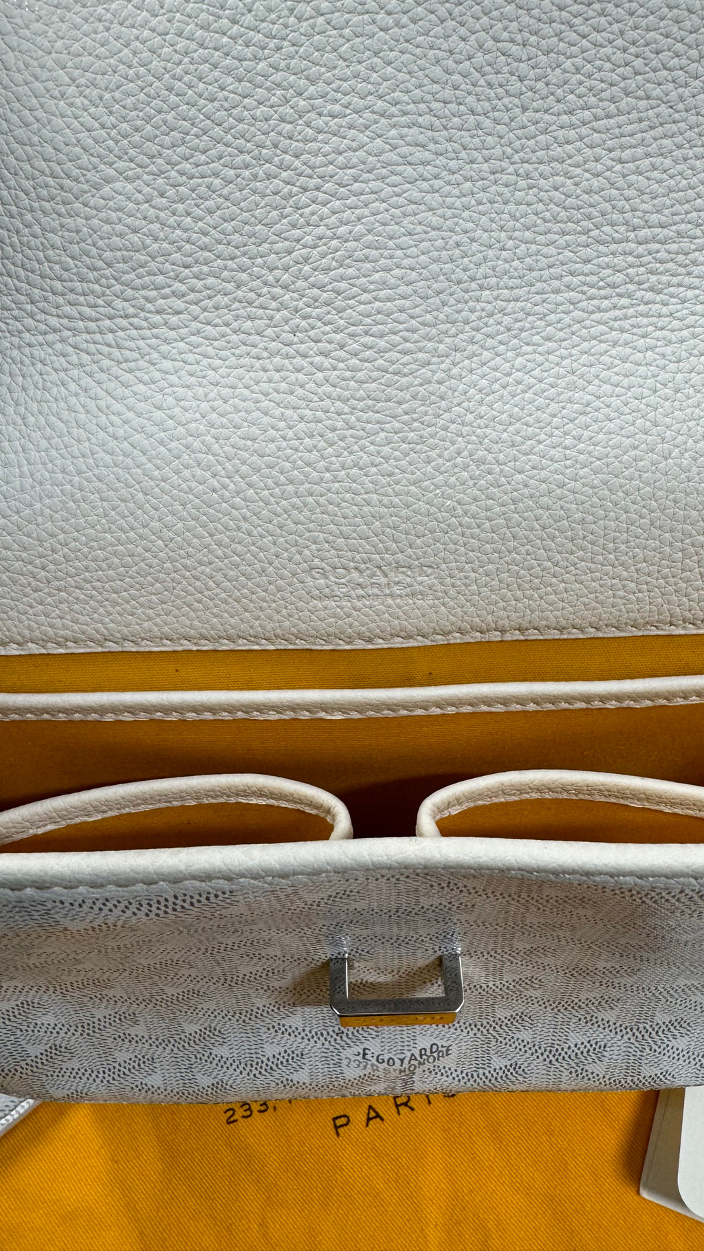 Goyard Belvedere PM Messenger Bag In White With Card Holder