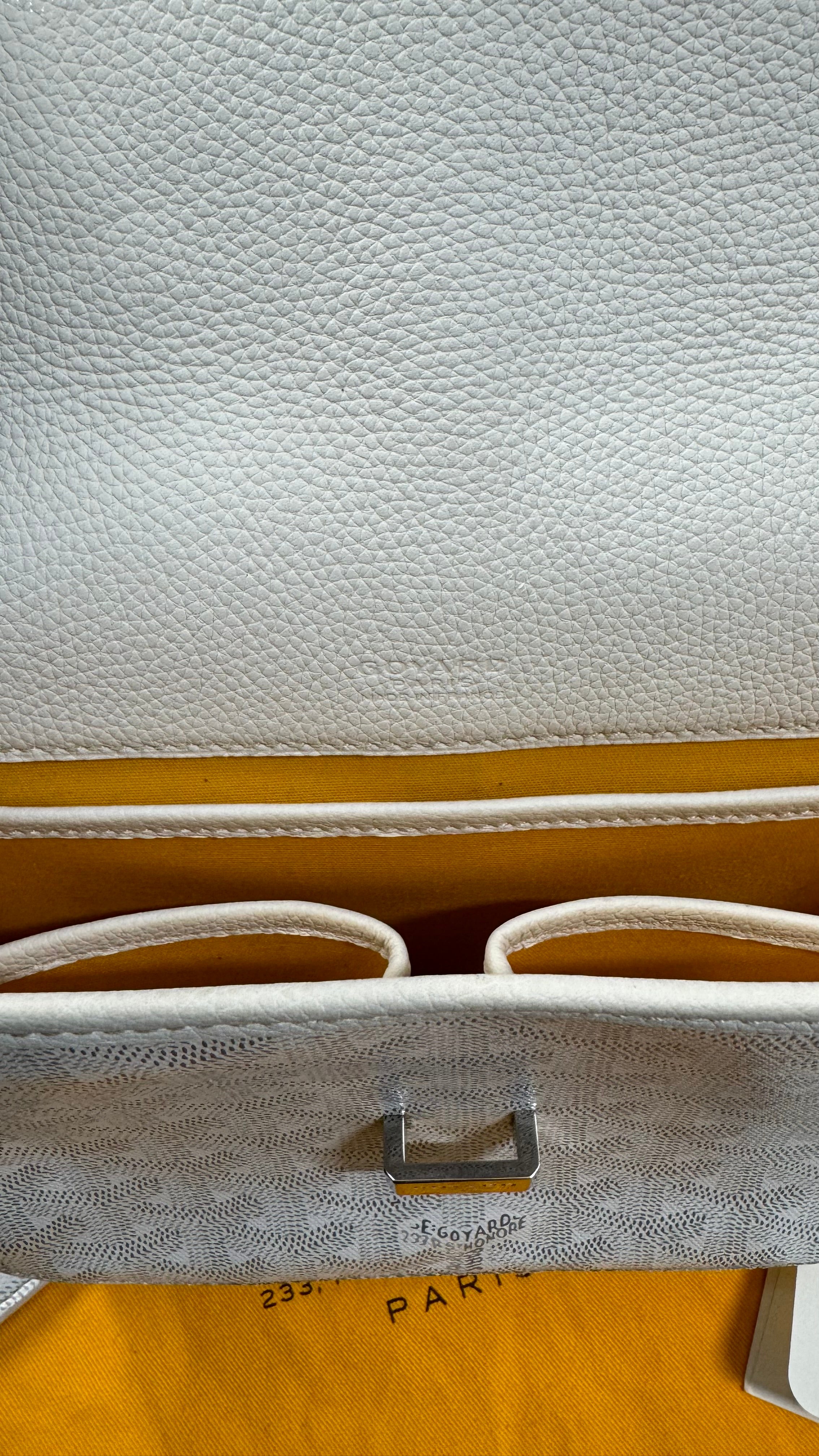 Goyard Belvedere PM Messenger Bag In White With Card Holder