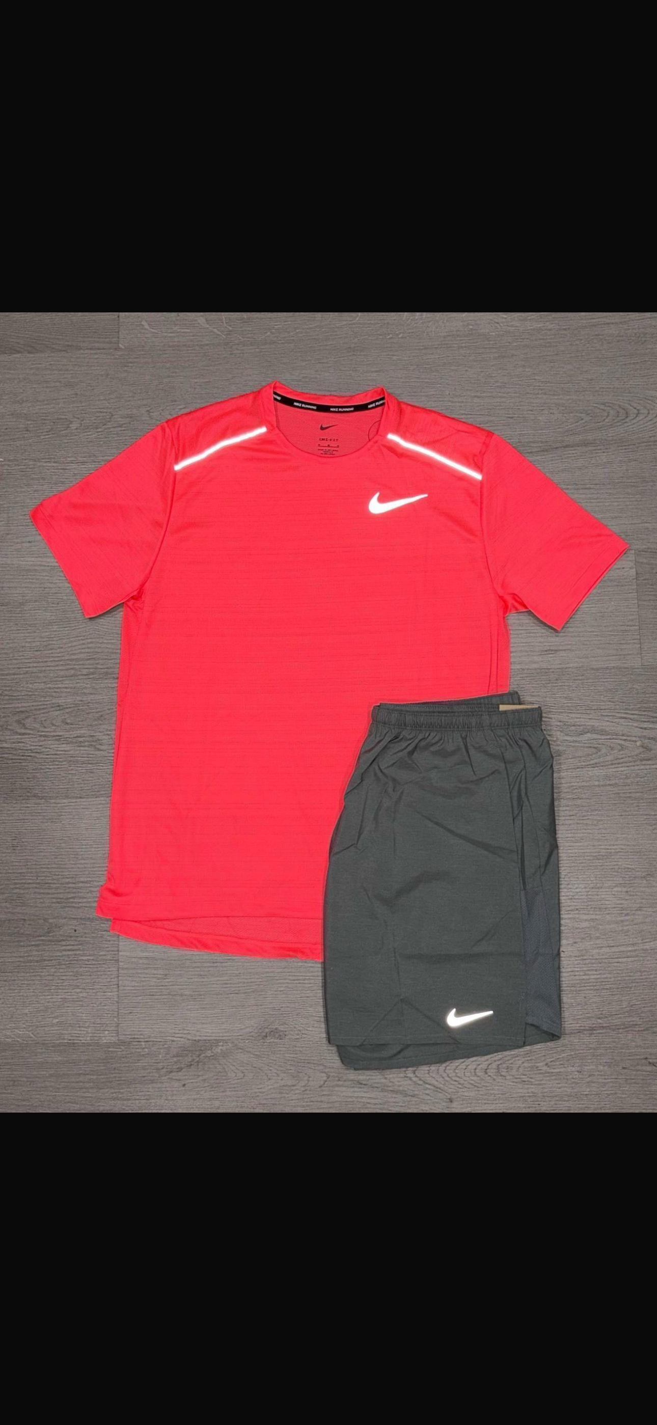Nike Miler Hot Punch T-shirt and shorts set