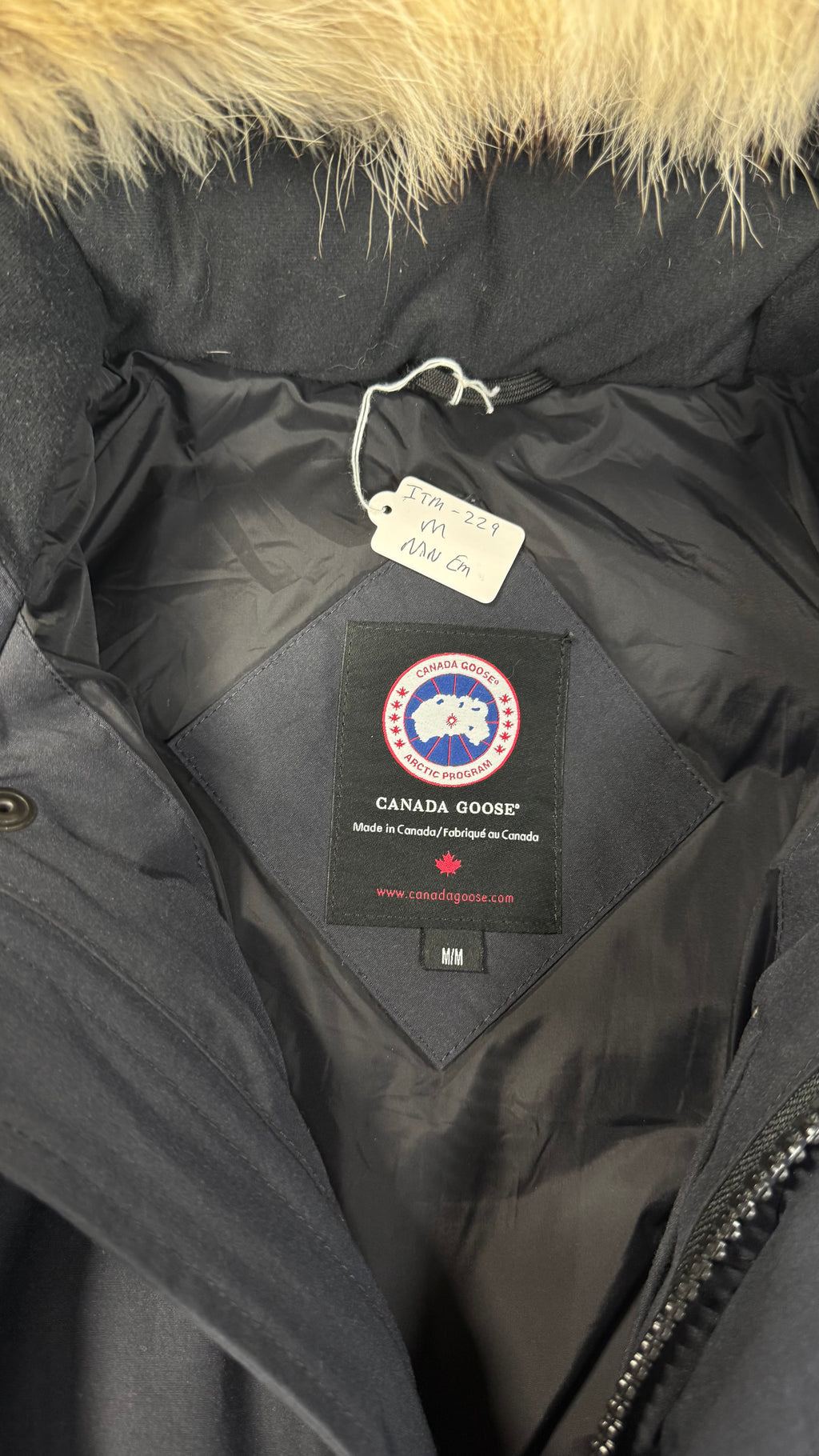 Canada Goose Marine Navy Emory Parka Size Large