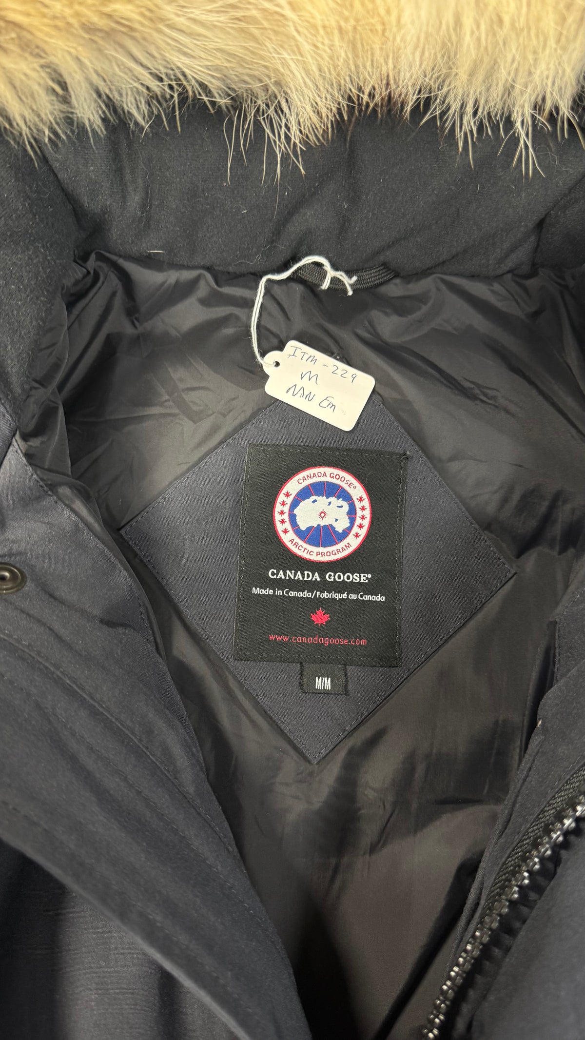 Canada Goose Marine Navy Emory Parka Size Large