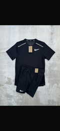 Nike Black Miler T-shirt and shorts set
