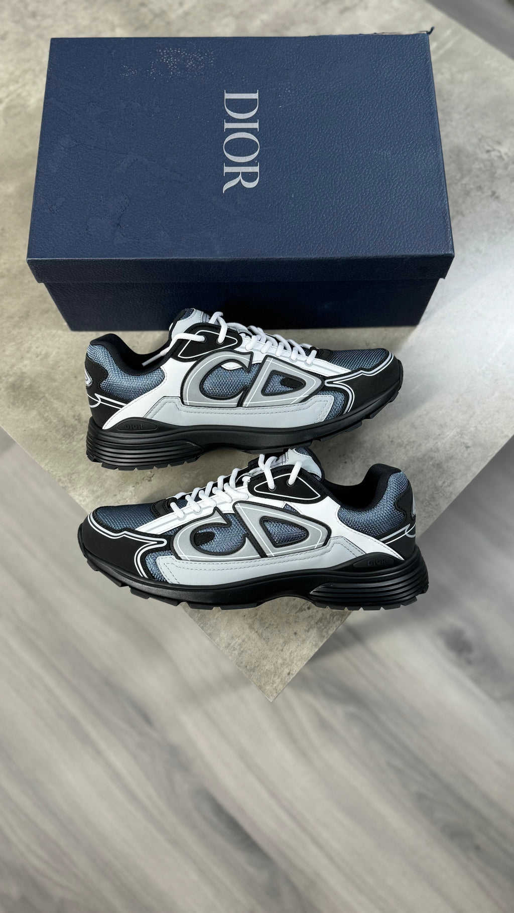 Dior B30 Blue Technical Mesh with Gray, White and Black Technical Fabric