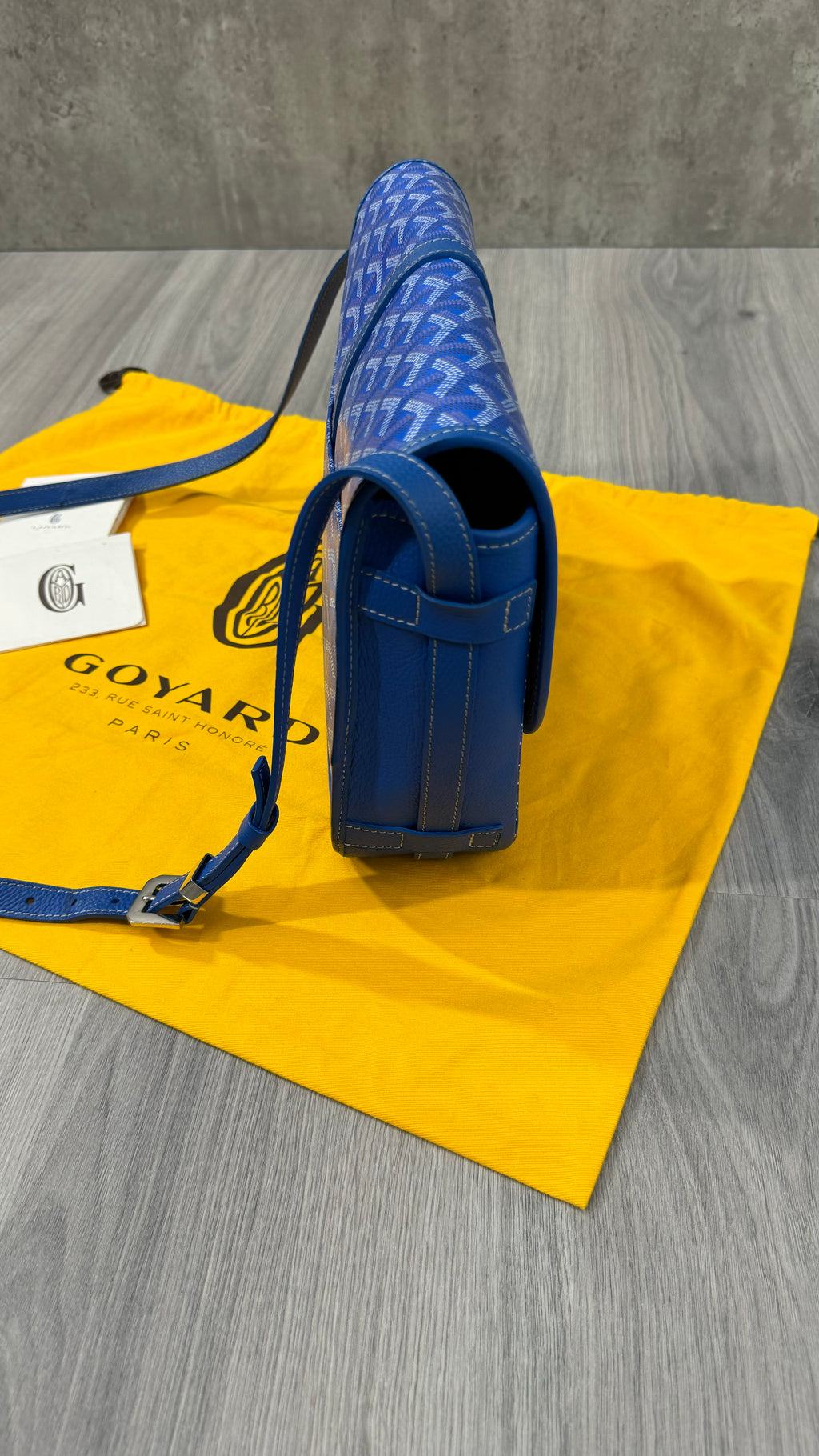Goyard Goyardine Belvédère II Sky Blue MM messenger bag