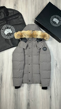 Canada Goose Coastal Grey Black Badge Wyndham Parka