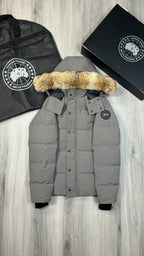 Canada Goose Coastal Grey Black Badge Wyndham Parka