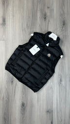 Moncler Black Rocoque Shell Down Gilet
