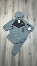 Nike Tech Fleece Tracksuit Cool grey and volt yellow