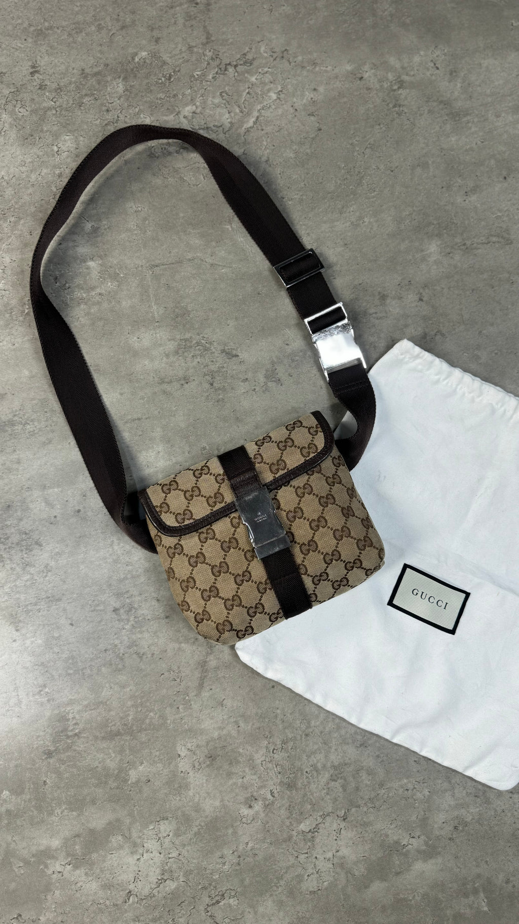 Gucci canvas belt bag