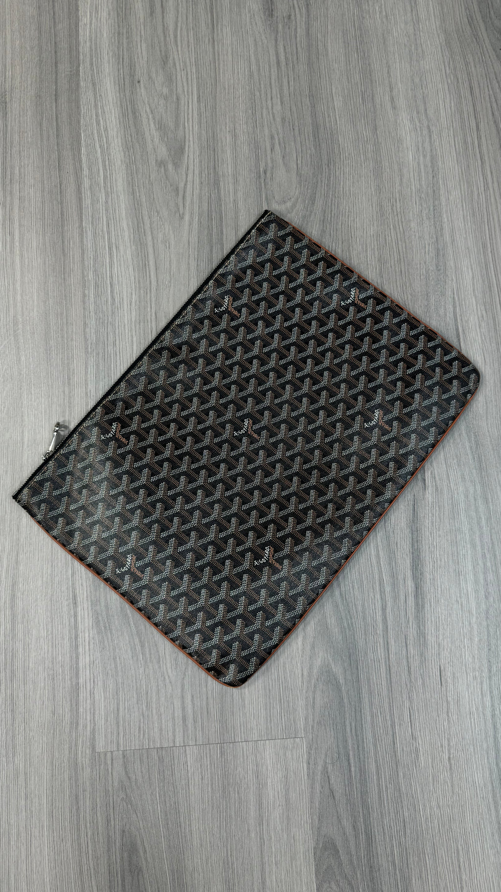 Goyard Senat Pouch MM In Black Canvas