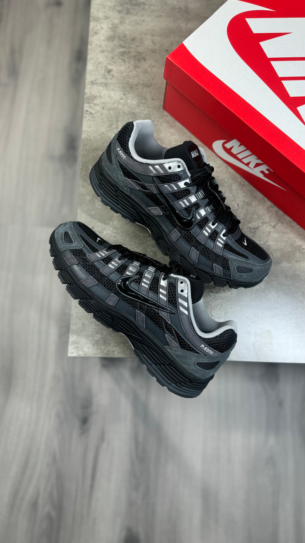 Nike P6000 Anthracite Black Chrome Metallic Silver