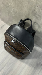 Louis Vuitton Josh Backpack In Monogram Macassar Canvas With Black Leather