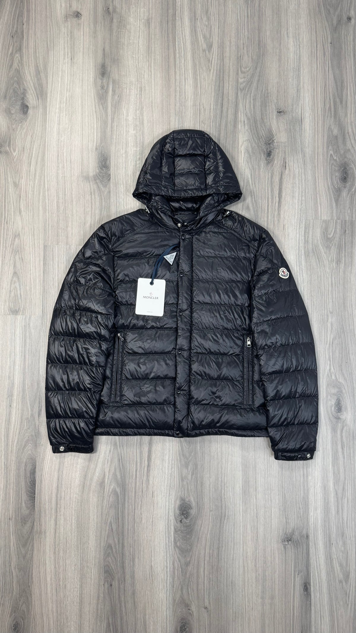 Moncler Black Gilere hooded down jacket