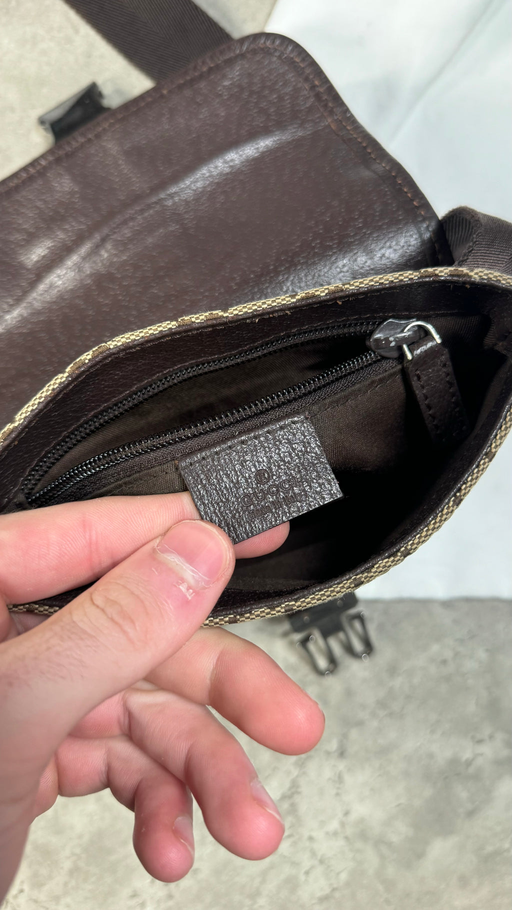 Gucci canvas belt bag