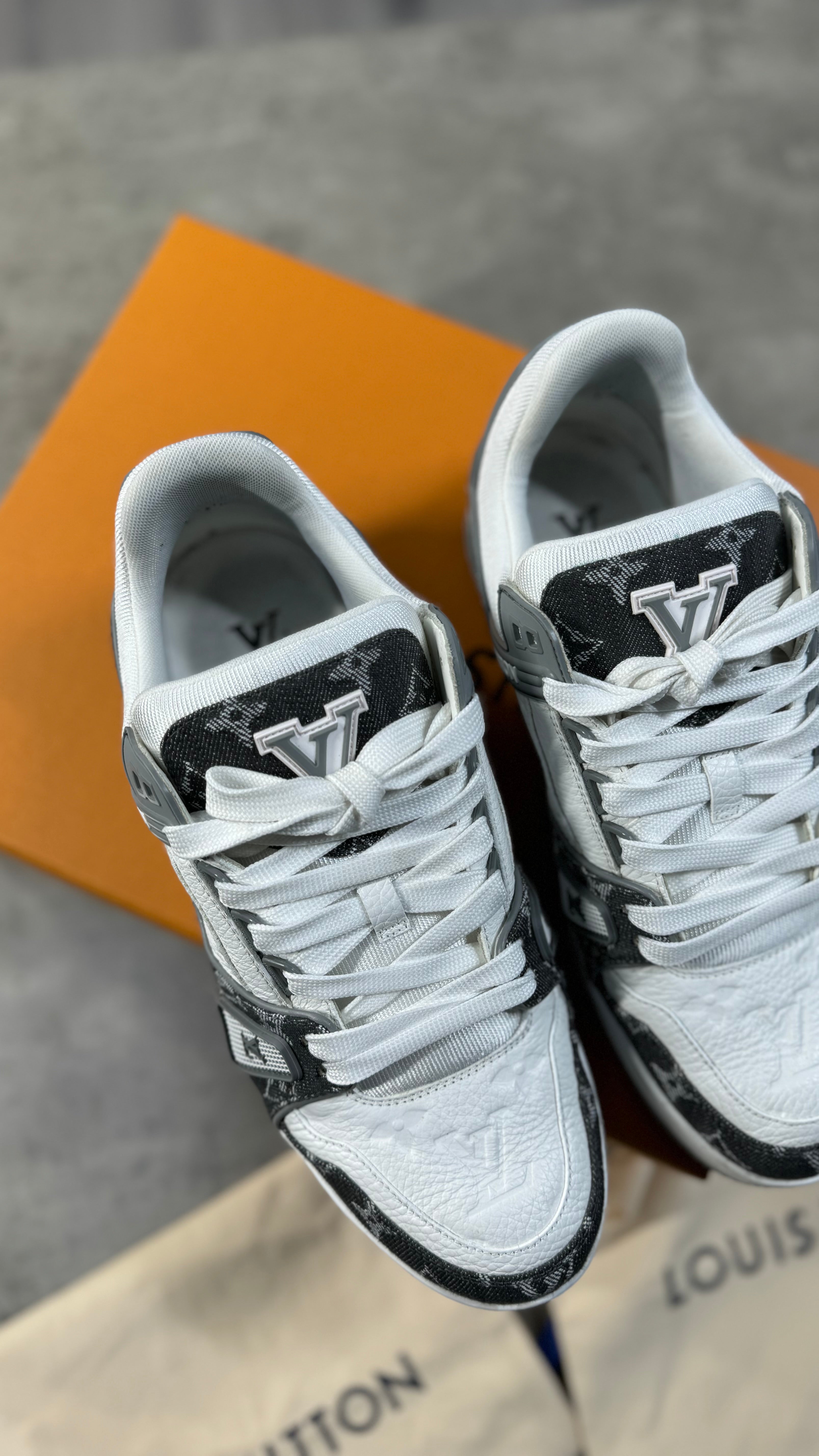 Louis Vuitton Grey Denim Trainers