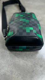 Louis Vuitton Sling Bag in Damier Graphite and Green Pixel canvas
