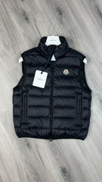 Moncler Black Rocoque Shell Down Gilet