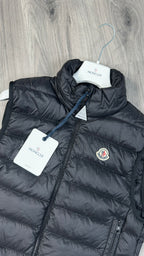 Moncler Black Rocoque Shell Down Gilet