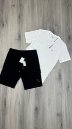 CP Company Black And White Shorts Set