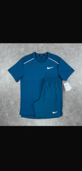 Nike Miler Green Abyss T-shirt and shorts set