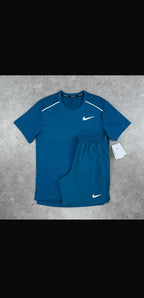 Nike Miler Green Abyss T-shirt and shorts set