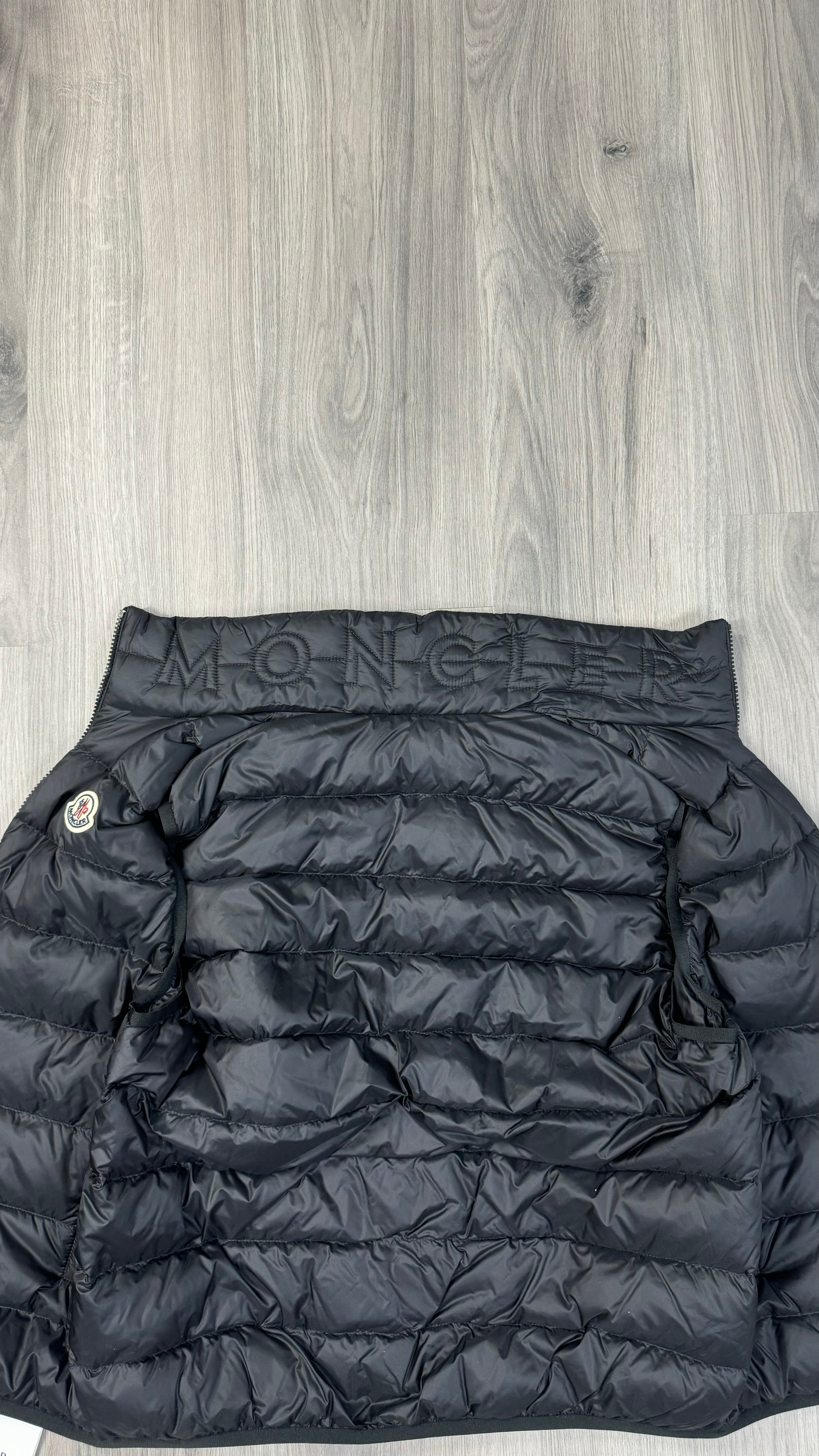 Moncler Black Rocoque Shell Down Gilet