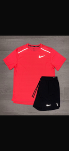 Nike Miler Hot Punch T-shirt and shorts set