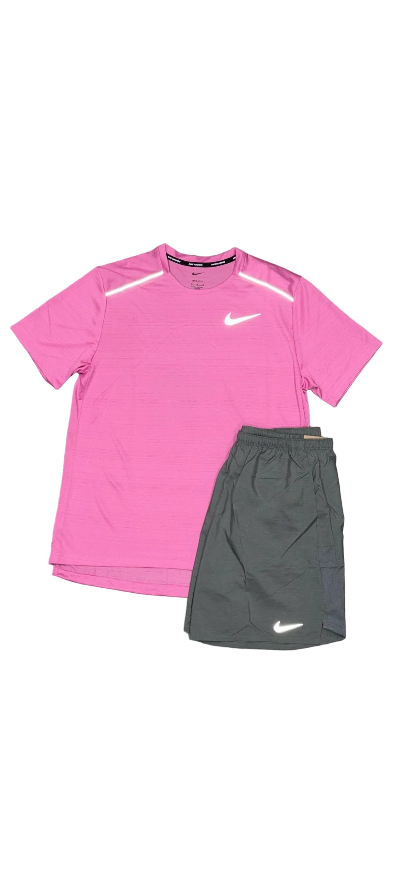 Nike Miler Pink T-shirt and shorts set