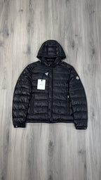 Moncler Black Gilere hooded down jacket