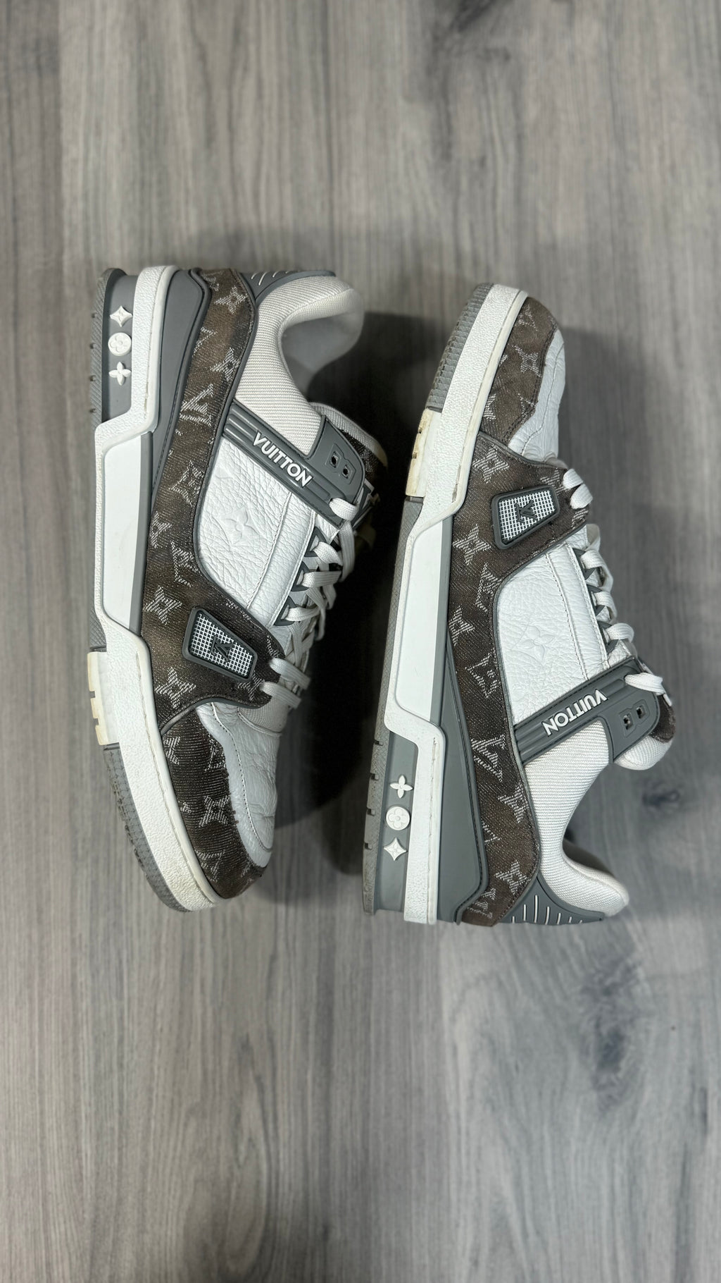Louis Vuitton Grey Denim Trainers