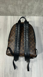 Louis Vuitton Josh Backpack In Monogram Macassar Canvas With Black Leather