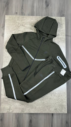 Nike Tech Fleece Reflective Khaki Tracksuit