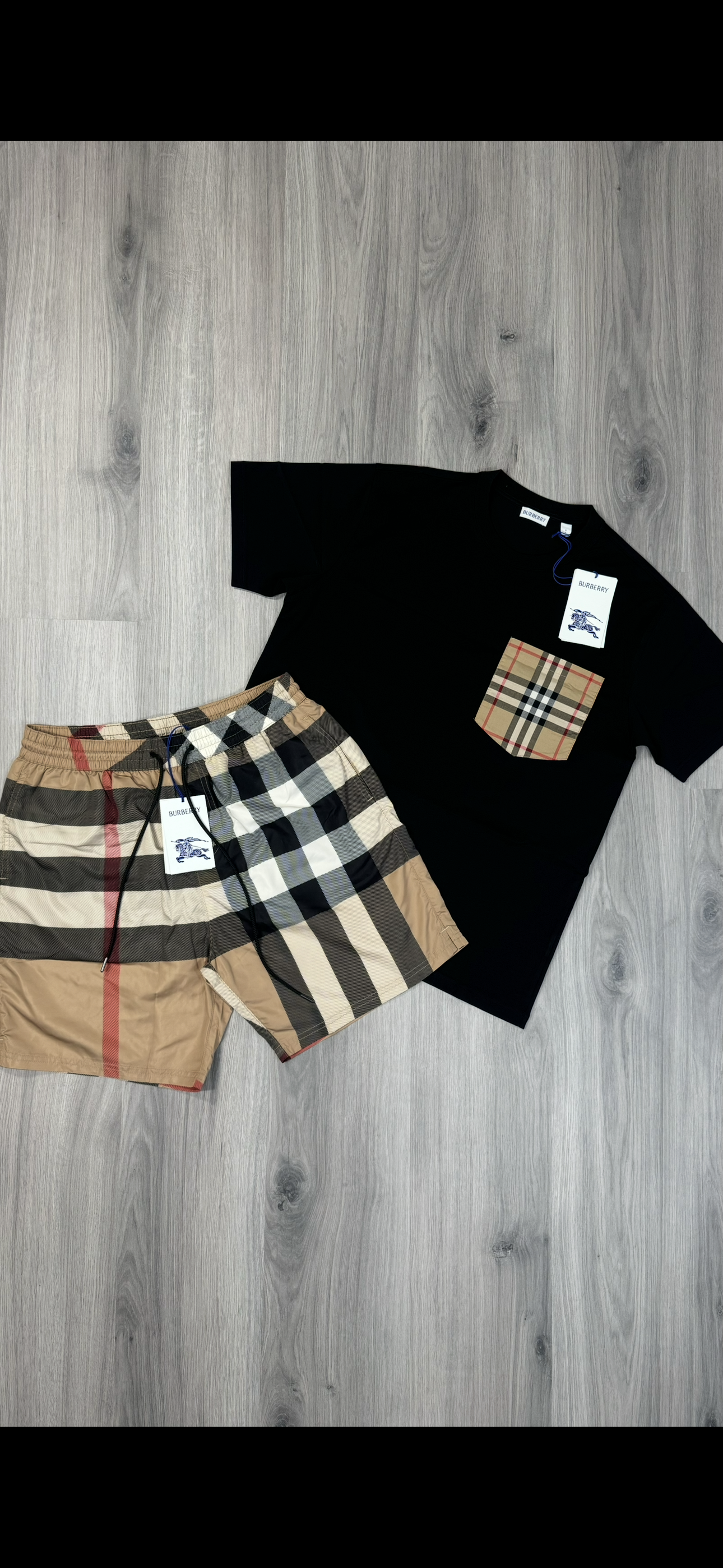 Burberry Black Pocket T Set