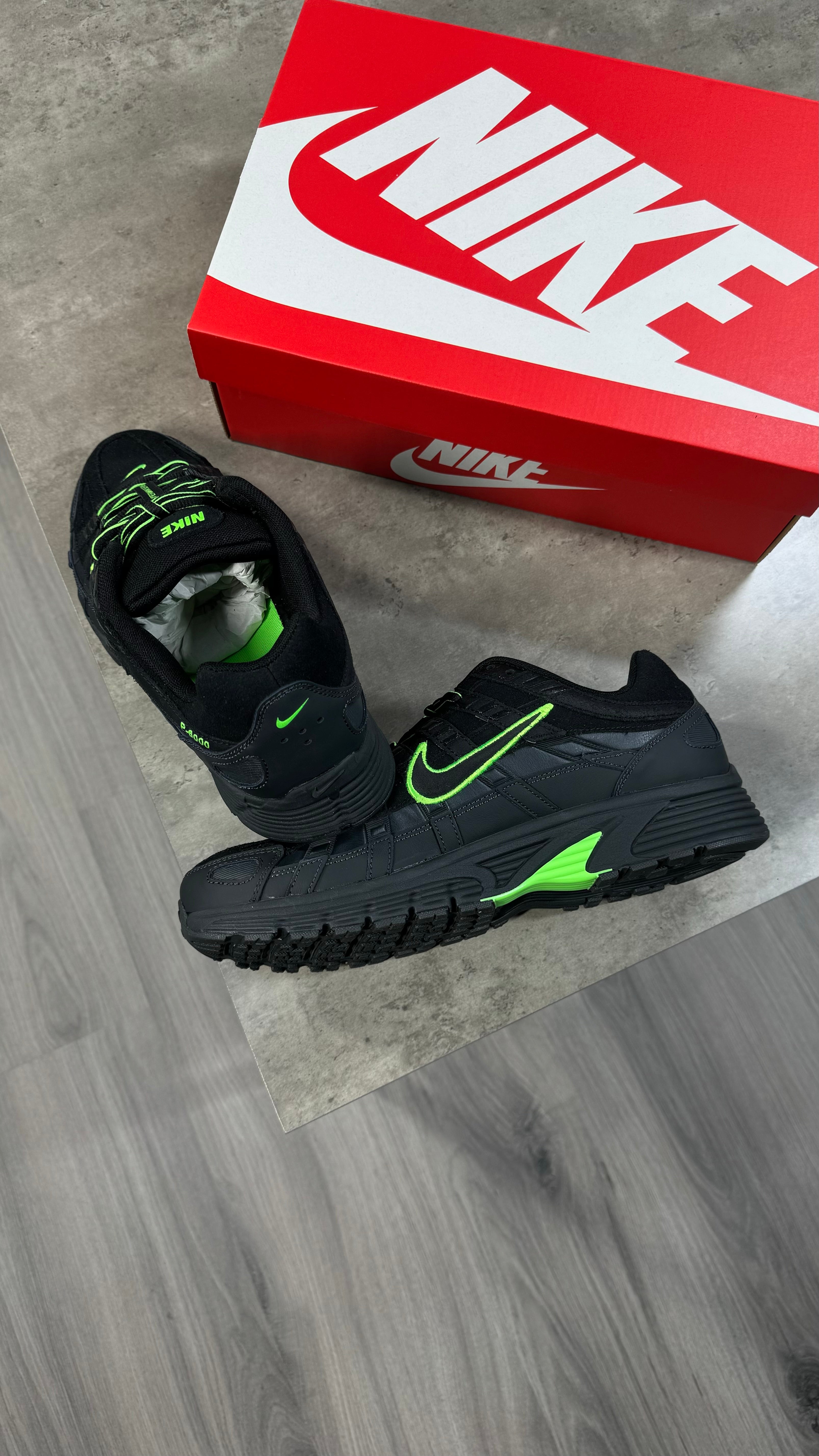 Nike P6000 Black and Green Strike