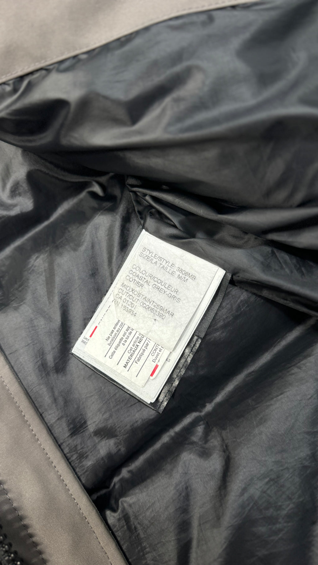Canada Goose Coastal Grey Black Badge Wyndham Parka