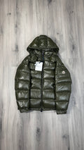 Moncler Khaki Maya Short Down Jacket