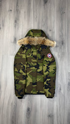 Canada Goose Green Camo Wyndham Parka