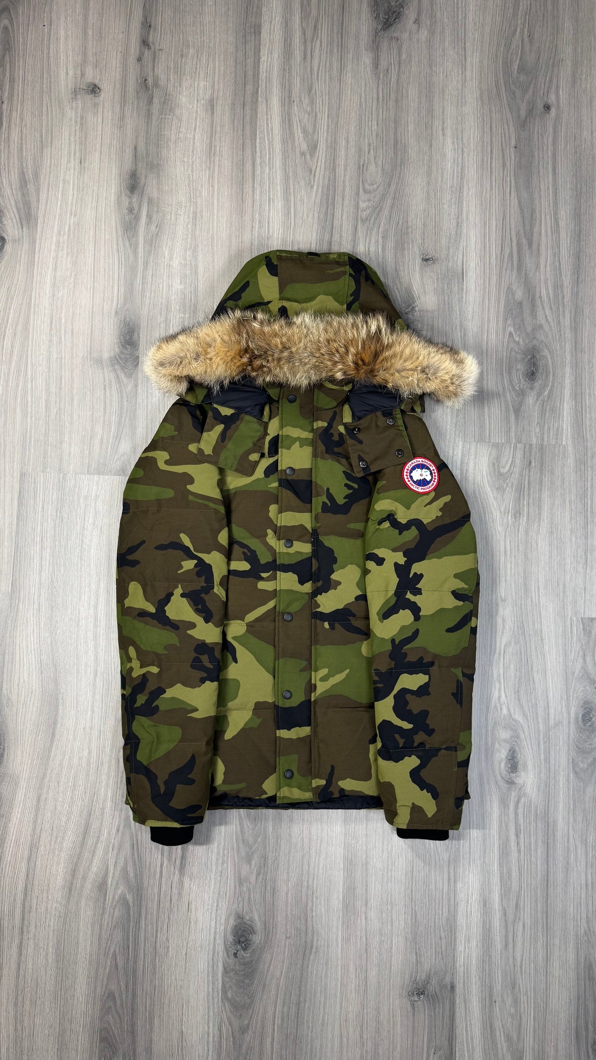 Canada Goose Green Camo Wyndham Parka