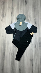 Nike UV Windrunner black and grey jacket and Nike Black Challenger bottoms set